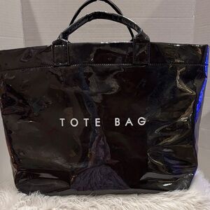 Black PVC Tote Bag/NWT